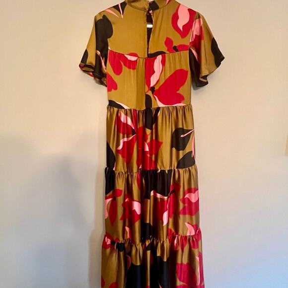 Anthropologie Corey Lynn Calter Maxi Dress Gown Floral Multicolor Women's XS EUC - Picture 3 of 5